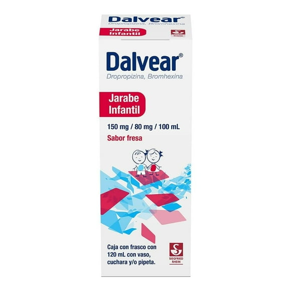 Dalvear fresa infantil 150 mg/80 mg/100 ml