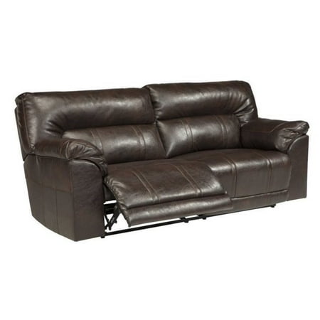 Ashley Furniture Barrettsville Leather Reclining Sofa In Chocolate Ashley Furniture Barrettsville Leather Reclining Sofa In Chocolate