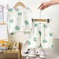 thumbnail image 2 of TOWED22 Toddler Baby Boy Summer Clothes 2Pcs Outfits Sleeveless Graphic Print Tank Top and Comfort Shorts Set 18M-3T(Light Green,7-8 Y), 2 of 4