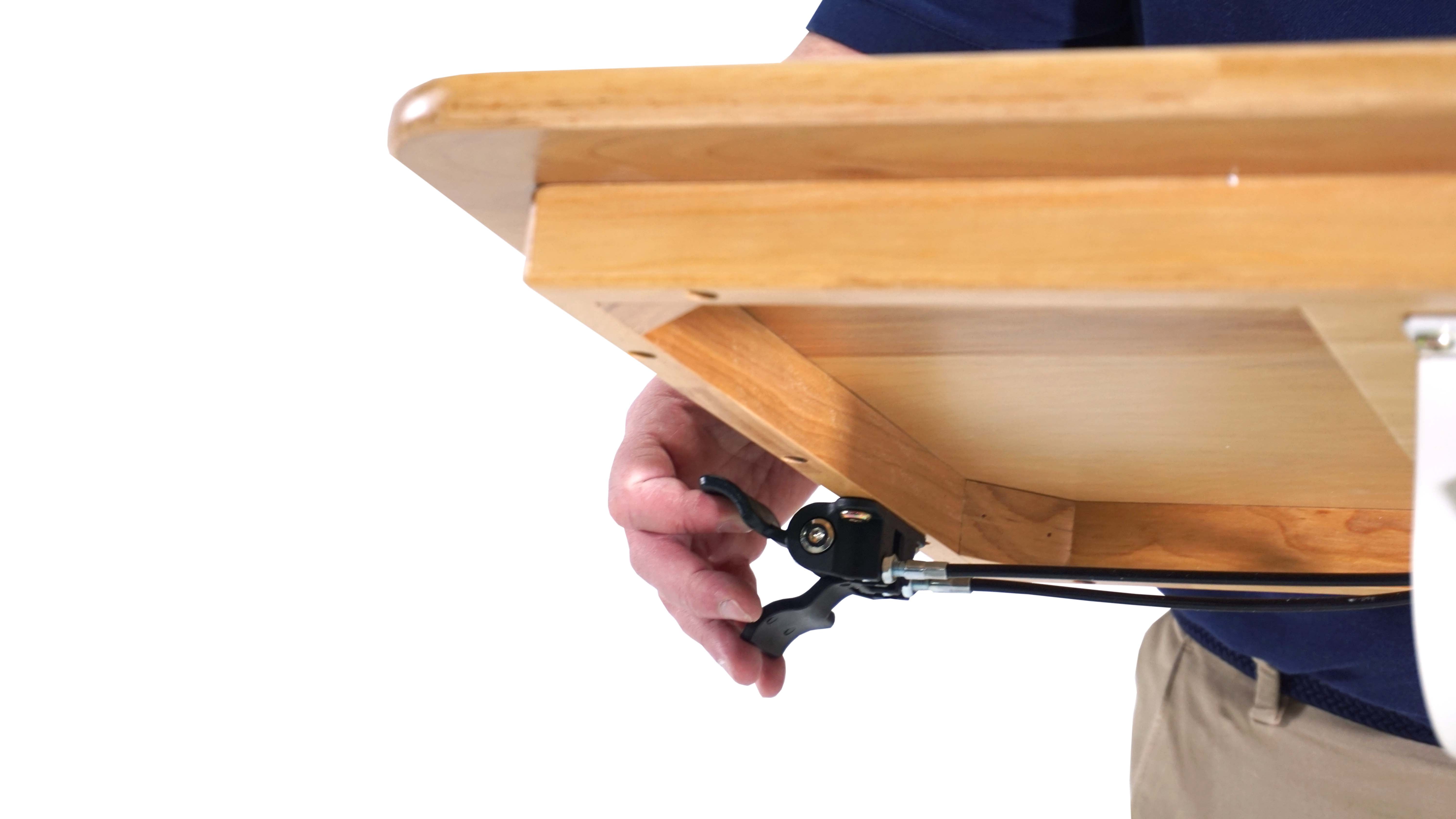Victor Solid Wood Mobile Standing Desk – Adjustable Height, Ergonomic Stand-Up Desk for Your Office, Sturdy Workstation, Modern Design and Space-Saving Solution