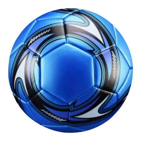 EDFRWWS PU Leather Soccer Ball Size 5 Football Competitions Training Sport Ball (Blue)