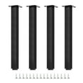 thumbnail image 1 of Pierna de mueble de 14 pulgadas, patas de mesa ajustables, extensiones de patas de gabinete de metal para mesa, sofá, juego de 4, 1 of 7