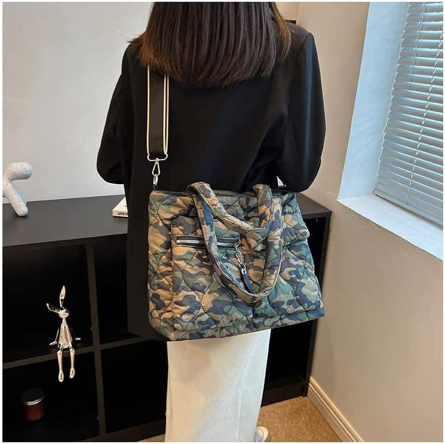 PIKADINGNIS Puffer Shoulder Bag for Women Large Capacity 