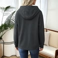 thumbnail image 5 of Titcea Zip Up Hoodies for Women Drawstring Solid Color Hooded Sweatshirt Home Daily Loose Comfy Casual Sweatshirts S-2XL, 5 of 7