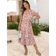 thumbnail image 4 of Vestido ANRABESS, casual, de verano, manga corta, cuello en V, midi para mujer, 4 of 7