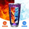 thumbnail image 6 of Bingfone Purple Starry Sky Antelope for 20 Oz Stainless Steel Travel Mug Double Wall Water Coffee Cup for Home,Office, Outdoor Works Great for Ice Drinks and Hot Beverage-Straw Two-piece Set, 6 of 8