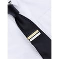 thumbnail image 4 of PULLIMORE 3 Pcs Mens Stainless Steel Tie Clip Necktie Bar Clasp Best Gifts for Business Wedding Anniversary Christmas (Black + Gold + Silver), 4 of 8