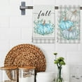 thumbnail image 5 of Fall Kitchen Towels Set of 2 Fall Decor Buffalo Plaid Eucalyptus Leaves Pumpkin Dish Towel Tea Towels for Kitchen 16x26 Inch Thanksgiving Decorations, 5 of 6