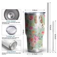 thumbnail image 6 of 30oz Basset Hound and Pioneer Flower Tumblers Stainless Steel Tumbler with Lid and Straw,Vacuum Insulated Double Wall Travel Tumbler Cups Mug with Cleaning Brush for Coffee,Tea, 6 of 7