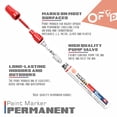 thumbnail image 3 of OFC-P Oil-Based Permanent Paint Marker Pen,Medium Tip,Green,Pack of 2, 3 of 7