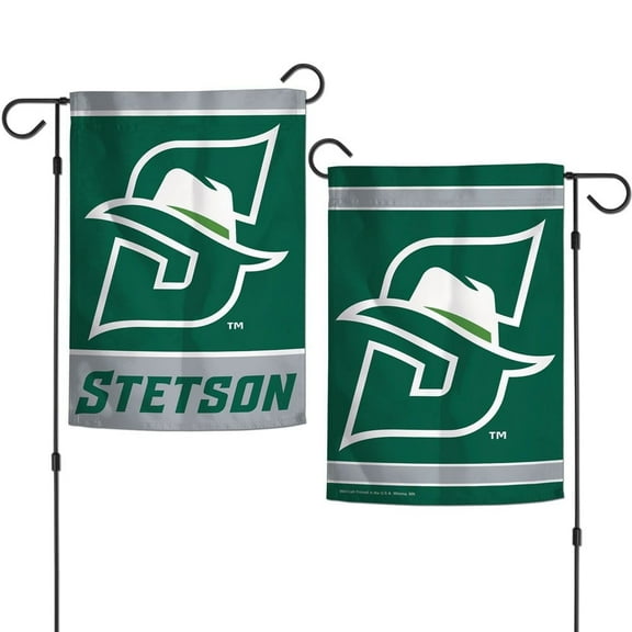 Stetson Hatters 12.5” x 18" Double Sided Yard and Garden College Banner Flag Is Printed in the USA