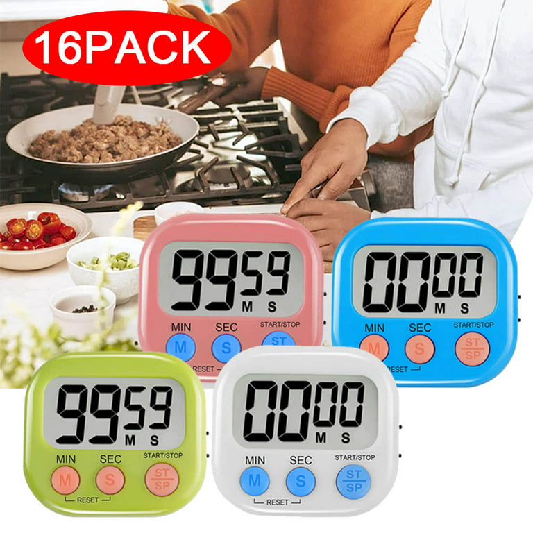 Digital LCD Screen Kitchen Timer Magnetic Food Cooking Loud Alarm Sound  Timer