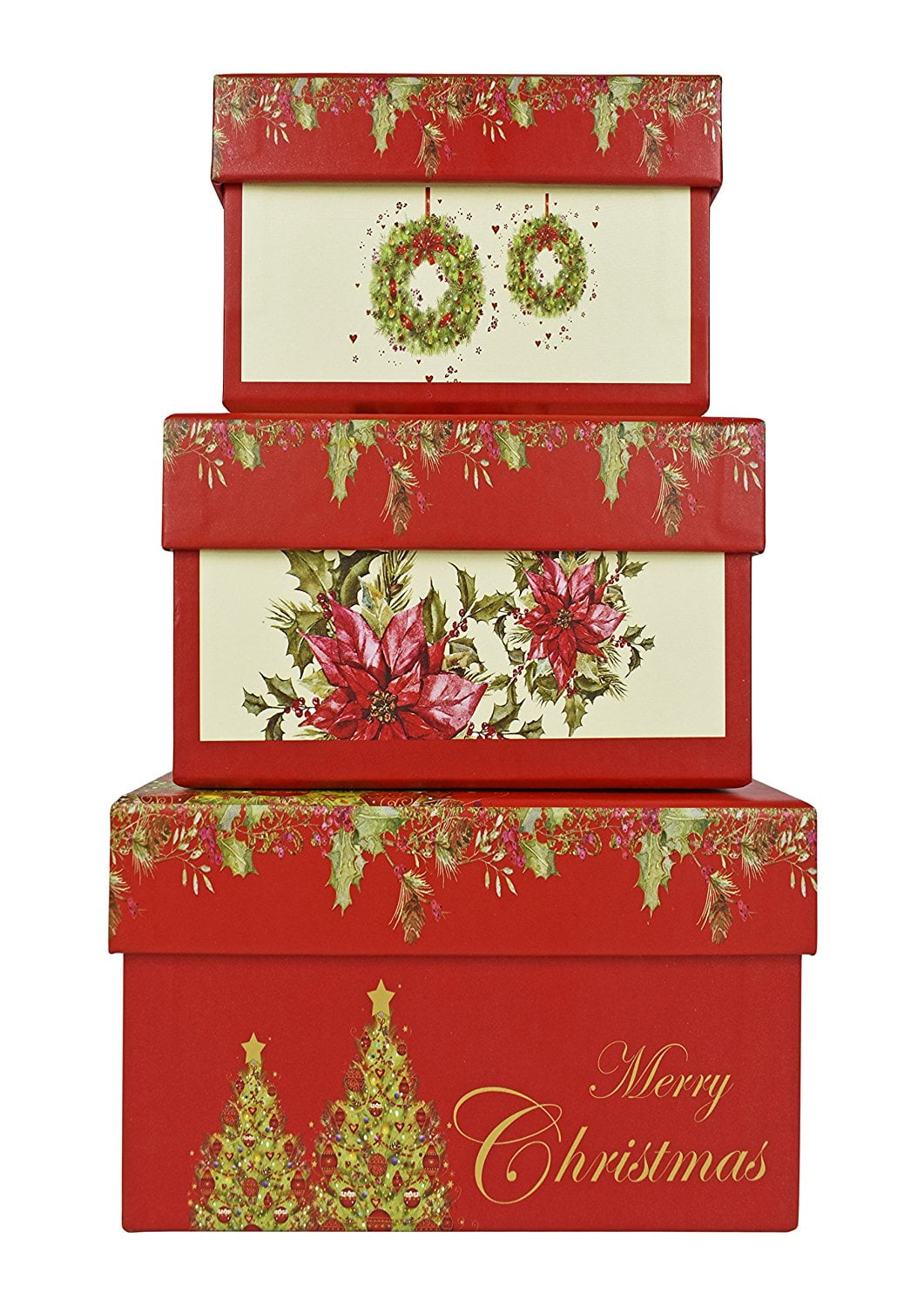 Christmas Nesting Gift Boxes with Lids, 10 Sizes (Red, 10 Pack) –  BrightCreationsOfficial