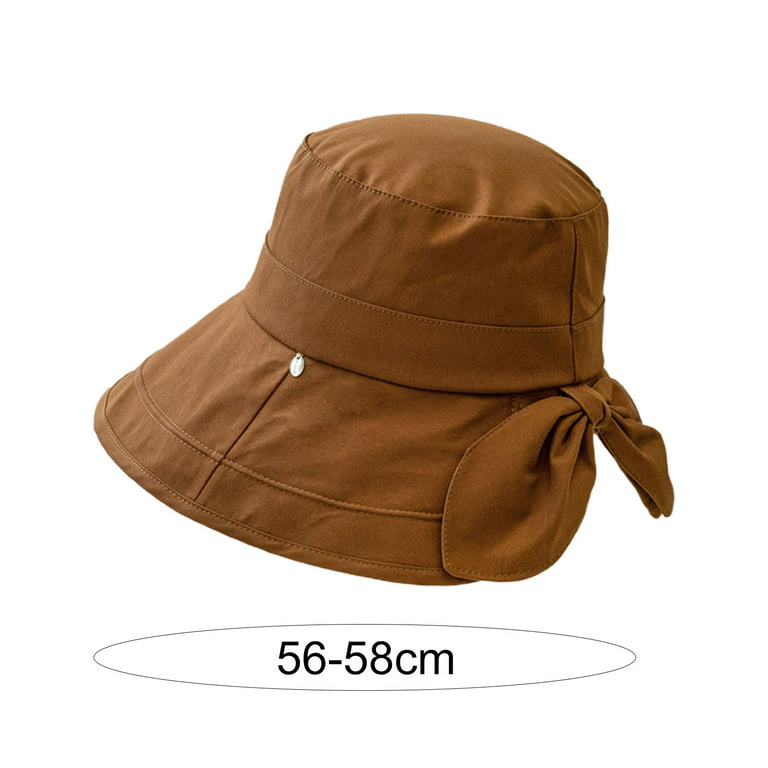Sun Hats for Women Wide Brim Back Split Bowknot Decor Straw Hat Summer  Beach Hat Foldable Packable Cap for Travel Outdoor