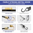 thumbnail image 6 of 20PCS Mini Bungee Cords with Hooks, Heavy Duty Outdoor with Hooks for Packing, Bikes, Camping for Tent,Luggage Rack,Various Cargoes, Weatherproof and UV with Hooks for Packing, Bikes, Camping, 6 of 8
