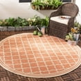 thumbnail image 2 of SAFAVIEH Beach House Richard Geometric Indoor/Outdoor Area Rug, Rust/Creme, 4' x 4' Round, 2 of 6