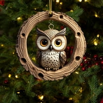 Taicans ‌Cute Owl Christmas Tree Ornament - Handmade Winter Animal Theme Xmas Decor,Perfect Gift for Cat Lovers & Holiday Party Home Decoration,Adorable Holiday Tree Topper‌