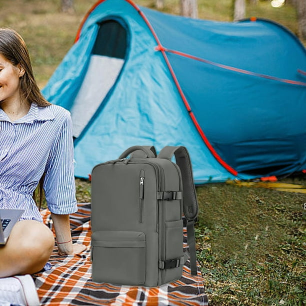 Bolso de hombro doble para mujer bolso de viaje corto mochila de viaje multifuncional mochila para computadora portatil para mujeres hombres verde oscuro Walmart en linea