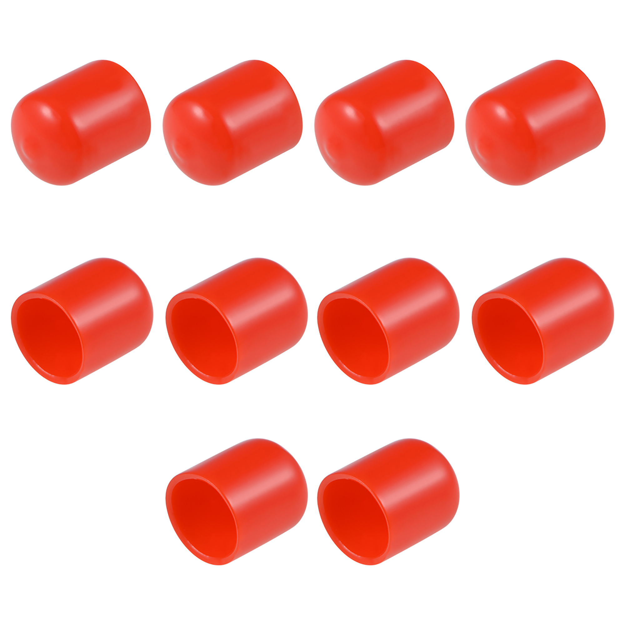uxcell Rubber End Caps 3/4-inch ID Round End Cap Cover Red Screw Thread Protectors 20pcs 