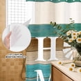 thumbnail image 2 of No Hook Shower Curtain with Built-in Rings - Vintage Windmill HOME Washable Waterproof Fabric Bathroom Curtains for Hotel,Rentals, Stall 54 X 78 Inch , Turquoise Brown Farmhouse Wood, 2 of 9