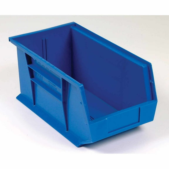 Global Industrial SB5145BL Plastic Hang & Stack Bin, Blue - 14.75 x 5.5 x 5 in.