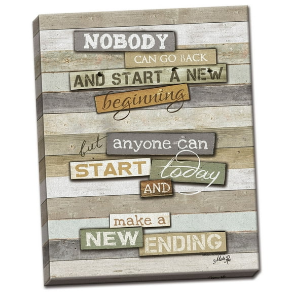 Gango Home Decor Contemporary New Ending by Marla Rae (Ready to Hang); One 12x16in Hand-Stretched Canvas