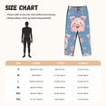 thumbnail image 3 of Kdxio Women's Comfy Stretch Cute Pig Flowers Print Drawstring Pajama Pants-Small, 3 of 5