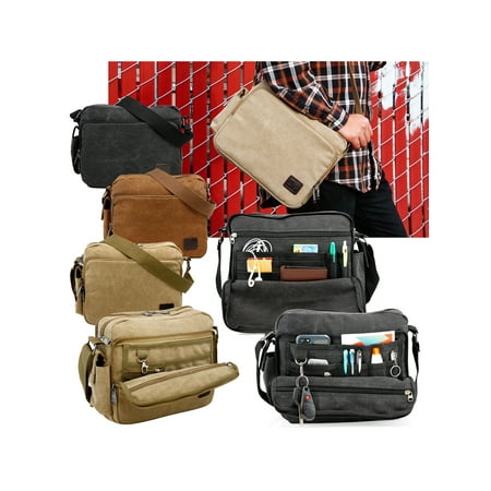 Men's Vintage Canvas Crossbody Bag Shoulder Casual Handbag School Messenger Bags