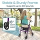thumbnail image 4 of Andador ultraligero Vive Mobility con asiento: plegable, estrecho y con ruedas para personas mayores en espacios reducidos. Andador de aluminio de 4 ruedas para adultos, fácil de conducir, con accesor, 4 of 5