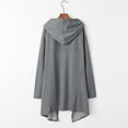 thumbnail image 4 of VISALY Hoodies Pullover Drawstring Sweatshirt Women's Solid Color Irregular Loose Pocket Sweatshirt Oversized Sweatshirt Lightweight Pullover for Women Dressy Sweaters for Women Dark Grey Xxl, 4 of 6