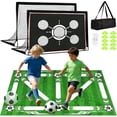 thumbnail image 1 of Wumubs Set de 2 Porterías de Fútbol para Niños de 7x5 Pies, Equipo de Entrenamiento con Pelota y Objetivos, Red de Fútbol para Niños de 3 a 12 Años, Juegos Deportivos al Aire Libre 210 * 150 * 150cm, 1 of 8
