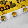 thumbnail image 4 of Homewish Equipment Truck Black Out Curtains,Construction Vehicles Excavator Curtains Pack of 2 (42x63 Each),Yellow Black Bedroom Curtains For Boys,Breathable Home Decor, 4 of 6