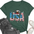 thumbnail image 5 of American Flag Shirts for Women 4th of July T-Shirt USA Print Patriotic Shirt Stars and Stripes Tees, 5 of 6