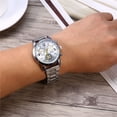 thumbnail image 3 of Relojes De Pulsera Analógicos Reloj De Hombre De 3 Colores Banda De Acero Inoxidable, 3 of 7