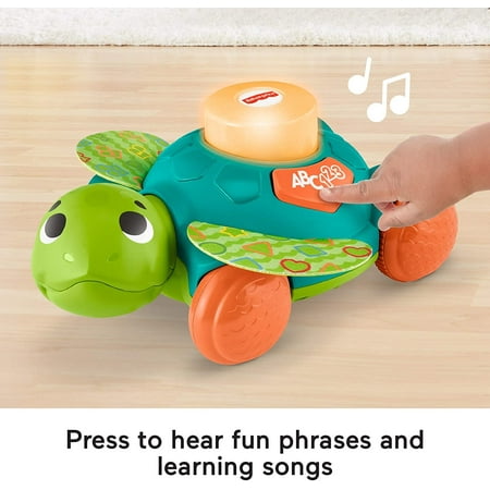 Fisher-Price Linkimals Sit-to-Crawl Sea Turtle, Light-up Musical Crawling Toy for Baby