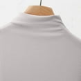 thumbnail image 4 of yillto Satin 3/4 Sleeve Tops for Womens Summer Casual Dressy Mock Neck Tight T Shirt Blouse, 4 of 6