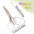 thumbnail image 4 of Colored Handle Scissors, 5.51X2.83 inch Stainless Steel Craft Shears, Lightweight Paper Cutter, Ergonomic Grip Sewing Scissors, Household Cutting Tool, Versatile DIY Art Supplies for Office Home, 4 of 7