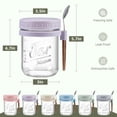 thumbnail image 2 of Frascos de vidrio Mason de 6 piezas, 470 ml, herméticos, con cucharas, 2 of 7
