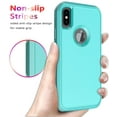 thumbnail image 5 of Diverbox for iPhone X Case/iPhone Xs Case [Shockproof] [Dropproof] [Tempered Glass Screen Protector ] Heavy Duty Protection Phone Case Cover for Apple iPhone X/XS (Teal), 5 of 7