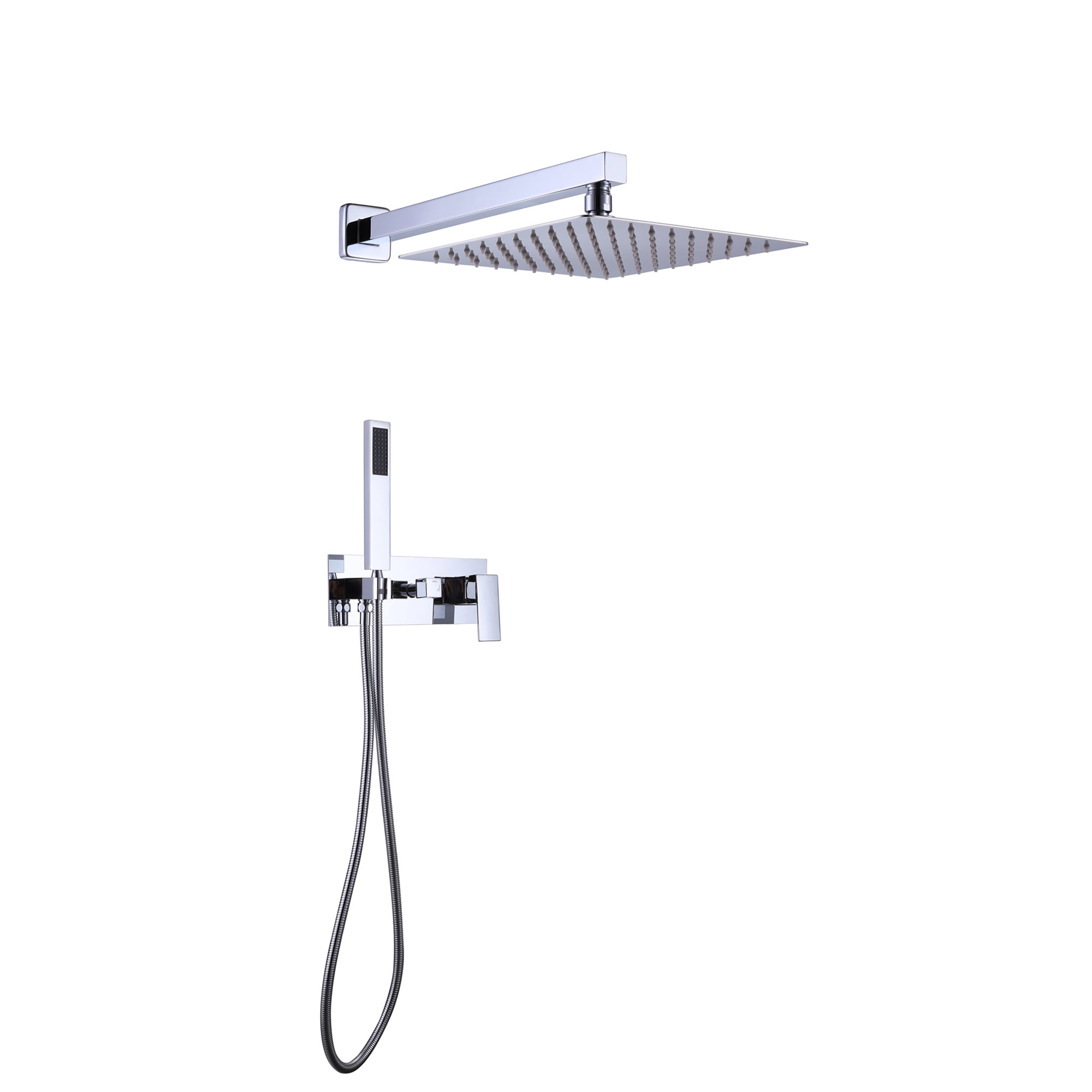 10 /" Shower Faucet Set Chrome 3 Ways Rain Digital Valve Waterfall Tub Mixer Tap