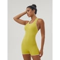 thumbnail image 3 of Top-kevin Women's Colorblock Print Sports Tank Romper, Sporty Sleeveless Spaghetti Strap Romper for Yoga Gym Workout, Ladies Sportswear for All Seasons, 3 of 9