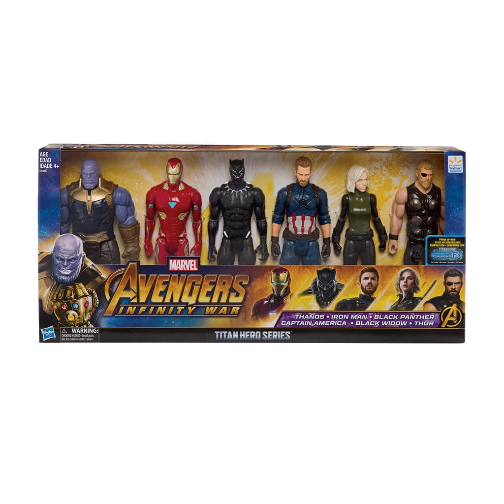 Captain America Titan Series 12 inch Live Action 3 Figure Bundle Thor Black Widow Power FX Avengers Mega Character Super Hero Infinity War Heroes