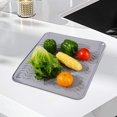 thumbnail image 1 of Elodie Silicone Dish Drying Mat Hygienic Drying Pad Non Slip Heat Resistant Counter Top M, 1 of 8