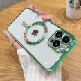 thumbnail image 1 of Luxury Transparent Magnetic Wireless Charging For Magsafe Case For iPhone 14 15 13 12 11 Pro X XS Max Plus XR Soft Plating Cover, 1 of 7