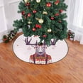thumbnail image 2 of FMSHPON Merry Christmas Hipster Reindeer Xmas Christmas Tree Skirt Stand Mat for Holiday Party Decoration Indoor Outdoor 48 inches, 2 of 3