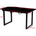 thumbnail image 4 of Black Square Dining Table With Metal Leg, Surface, Modern Appeal Contemporary, 4 of 5