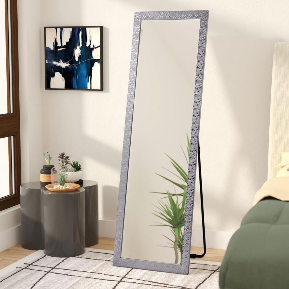 Silver Full Length Large Rectangle Mirror Floor Mirror Room Standing/Hanging Mirror Dressing Mirror 