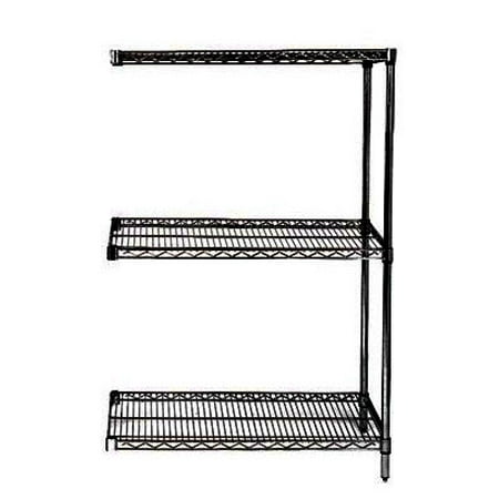 18 Deep X 72 Wide 86 High 3 Tier Black Add On Shelving Unit 18 Deep X 72 Wide 86 High 3 Tier Black Add On Shelving Unit Com