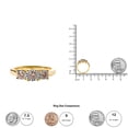 thumbnail image 6 of Haus of Brilliance 10K Yellow Gold Womens 1/2 Cttw Miracle Set Round Cut Diamond Three Stone Illusion Plate Ring (I-J Color, I2-I3 Clarity) - Size 6, 6 of 8