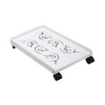 thumbnail image 3 of Almencla Computer Stand Mobile CPU Stand Storage Rack Ventilated Stable Base PC Floor Cart Computer Host Bracket for Home Office White, 3 of 8